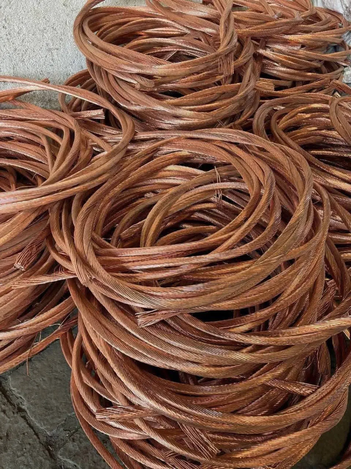 Copper wire coils bought from electrical contractors