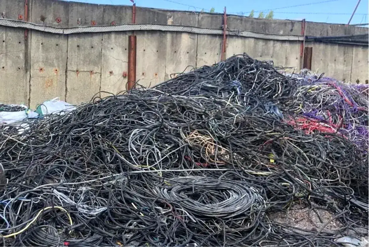 Pile of black insulated cable that Ironcrest buys