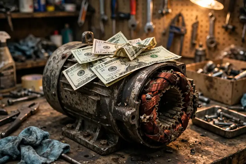 Electric motor with copper windings sold for cash